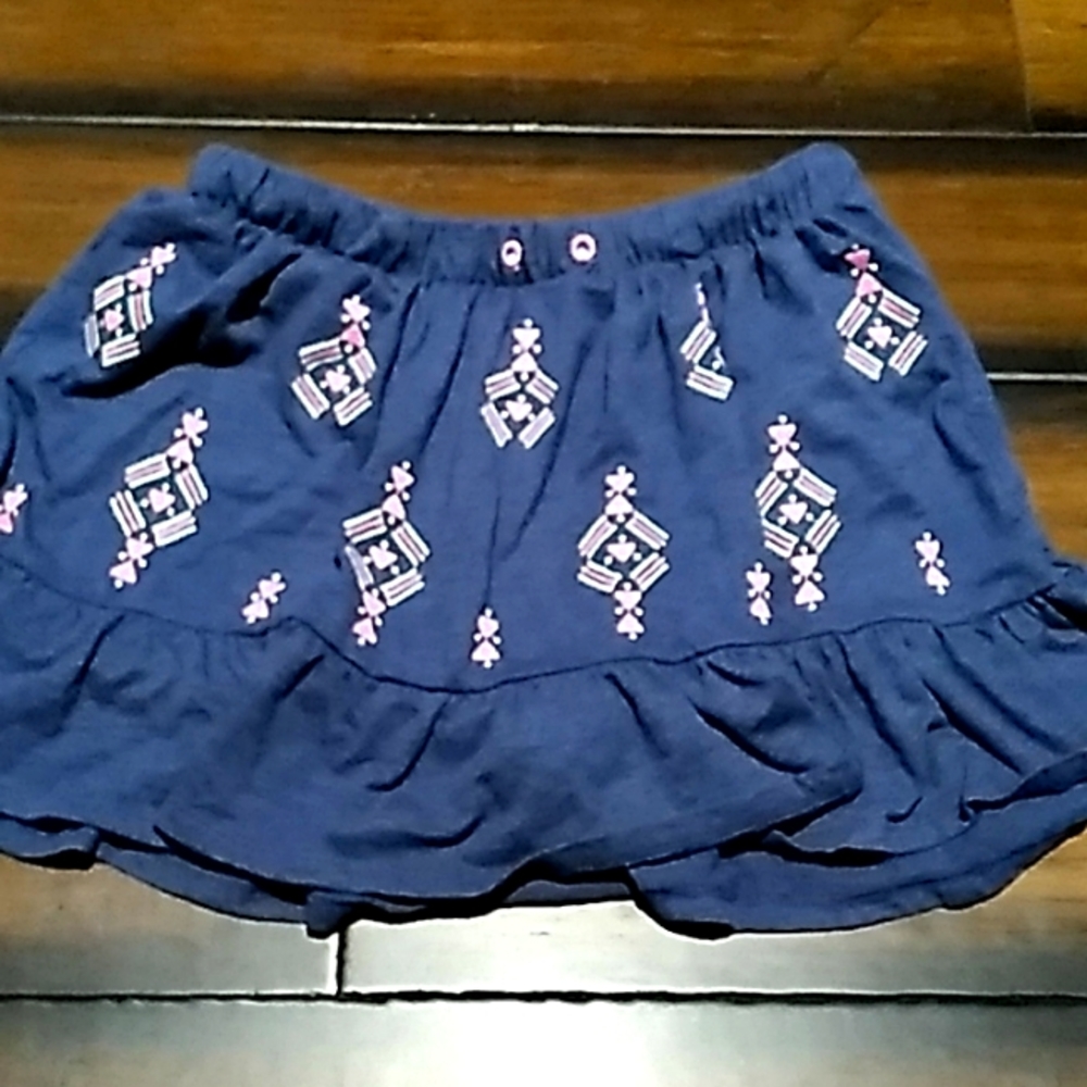 Cotton & Polyester patterned skort Cat & Jack with drawstrings to tie for waist